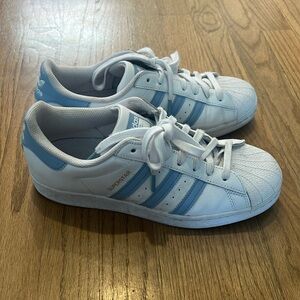 Light Blue Adidas Superstar